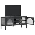 Miniatyrbild 4 av 11: vidaXL Tv-bänk svart 105x35x50 cm glas och stål
