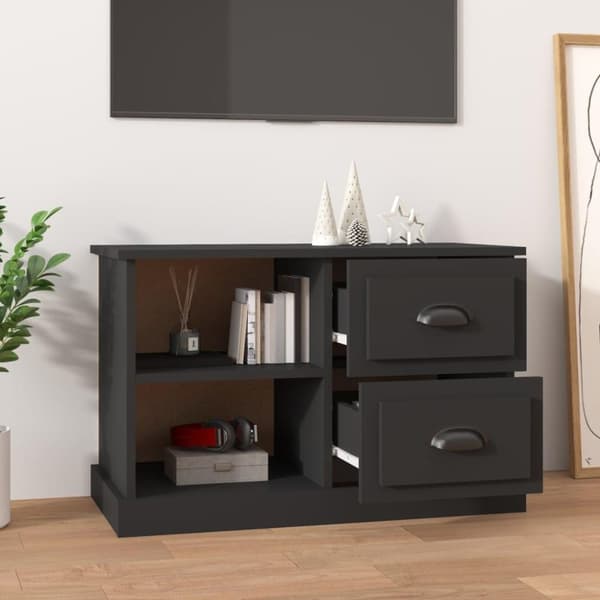 vidaXL TV-benk svart 73x35,5x47,5 cm konstruert tre