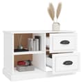 Miniatyrbilde 5 av 11: vidaXL TV-benk hvit 73x35,5x47,5 cm konstruert tre