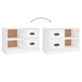 Miniatyrbilde 9 av 11: vidaXL TV-benk hvit 73x35,5x47,5 cm konstruert tre