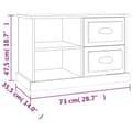 Miniatyrbilde 11 av 11: vidaXL TV-benk hvit 73x35,5x47,5 cm konstruert tre