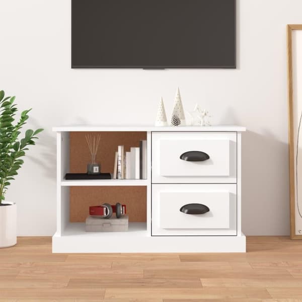 vidaXL TV-benk hvit 73x35,5x47,5 cm konstruert tre