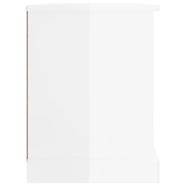 vidaXL Tv-bänk vit högglans 73x35,5x47,5 cm konstruerat trä