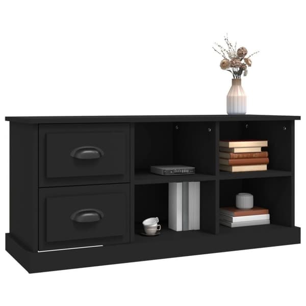 vidaXL TV-benk svart 102x35,5x47,5 cm konstruert tre