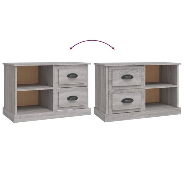 vidaXL TV-benk grå sonoma 73x35,5x47,5 cm konstruert tre