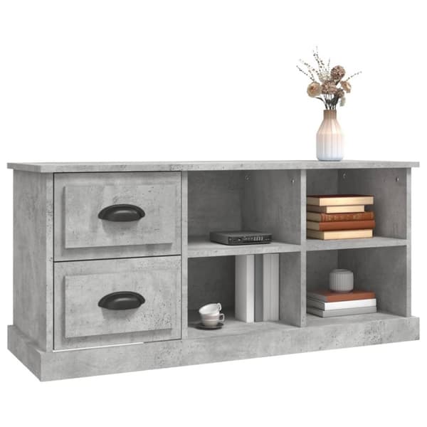 vidaXL TV-bänk betonggrå 102x35,5x47,5 cm konstruerat trä