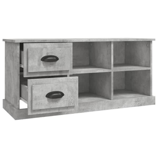 vidaXL TV-bänk betonggrå 102x35,5x47,5 cm konstruerat trä