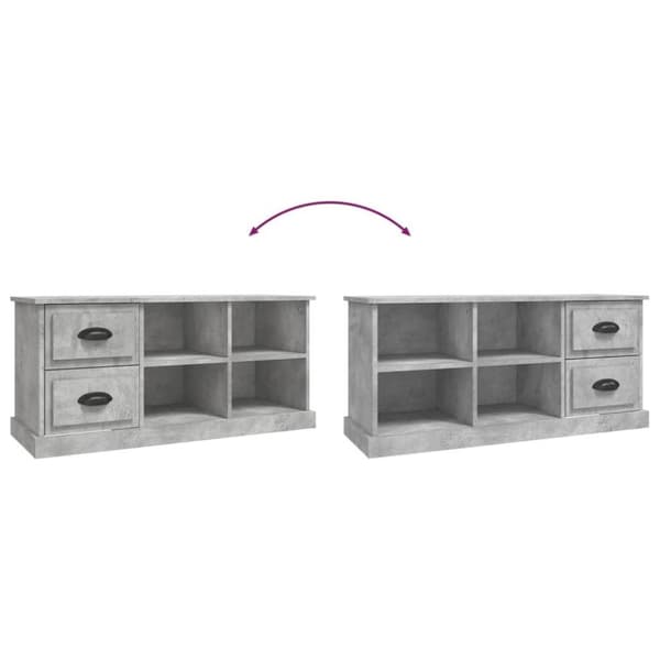 vidaXL TV-bänk betonggrå 102x35,5x47,5 cm konstruerat trä