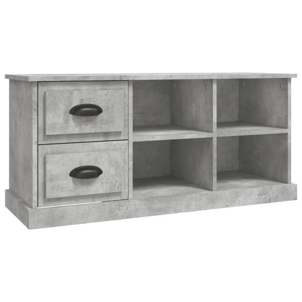 vidaXL TV-bänk betonggrå 102x35,5x47,5 cm konstruerat trä