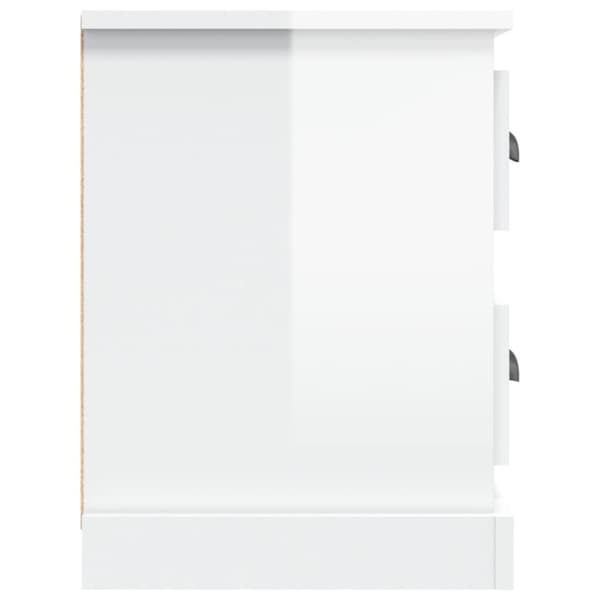 vidaXL TV-benk høyglans hvit 102x35,5x47,5 cm konstruert tre