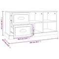Miniatyrbilde 11 av 11: vidaXL TV-benk høyglans hvit 102x35,5x47,5 cm konstruert tre