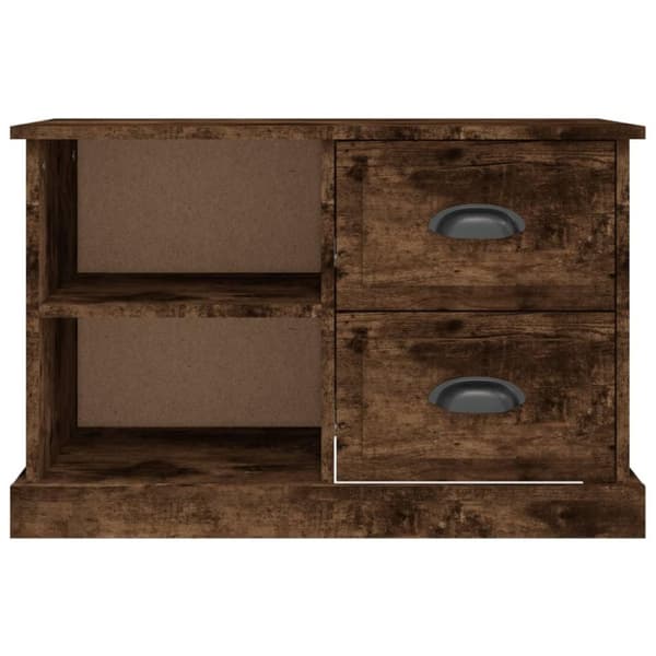 vidaXL TV-benk røkt eik 73x35,5x47,5 cm konstruert tre