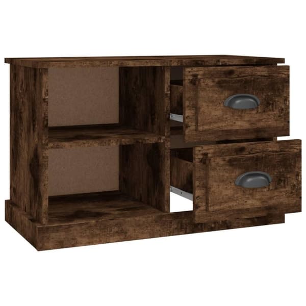 vidaXL TV-benk røkt eik 73x35,5x47,5 cm konstruert tre