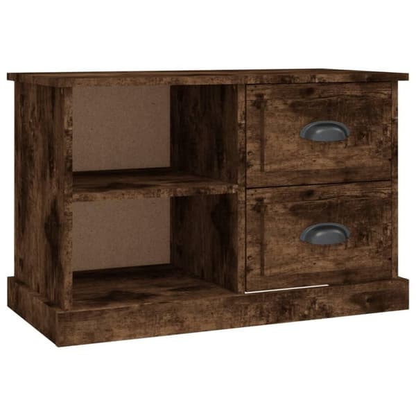 vidaXL TV-benk røkt eik 73x35,5x47,5 cm konstruert tre