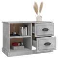 Miniatyrbilde 5 av 11: vidaXL TV-benk betonggrå 73x35,5x47,5 cm konstruert tre