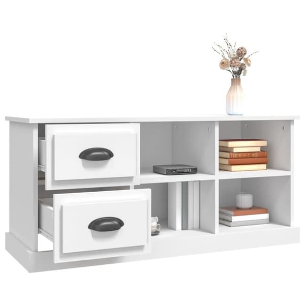 vidaXL TV-benk svart 102x35,5x47,5 cm konstruert tre