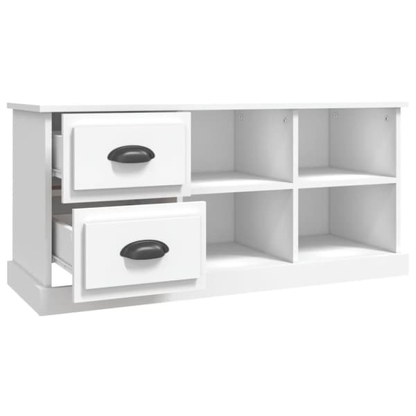 vidaXL TV-benk svart 102x35,5x47,5 cm konstruert tre