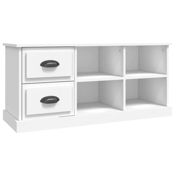 vidaXL TV-benk svart 102x35,5x47,5 cm konstruert tre