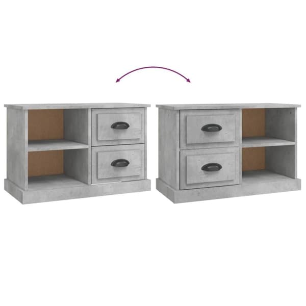 vidaXL TV-taso betoninharmaa 73x35,5x47,5 cm tekninen puu