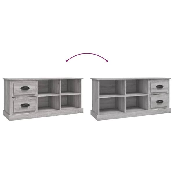 vidaXL TV-benk grå sonoma 102x35,5x47,5 cm konstruert tre
