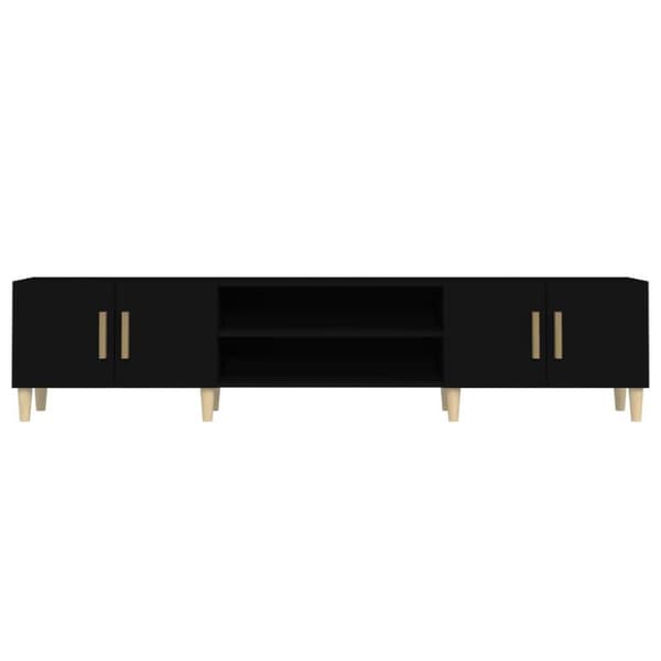 vidaXL tv-bord 180x31,5x40 cm konstrueret træ sort