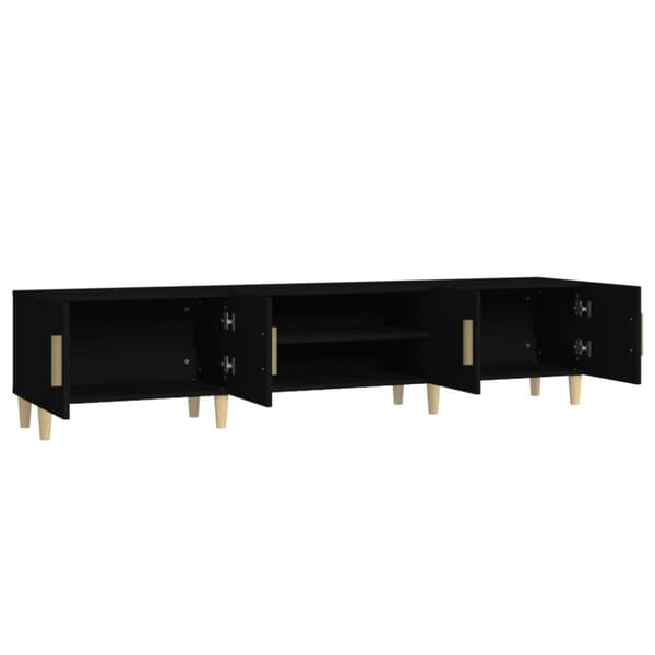 vidaXL tv-bord 180x31,5x40 cm konstrueret træ sort
