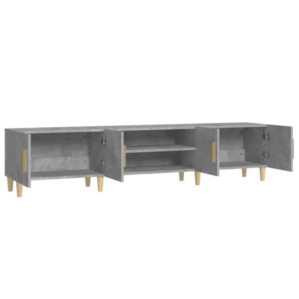 vidaXL tv-bord 180x31,5x40 cm konstrueret træ betongrå