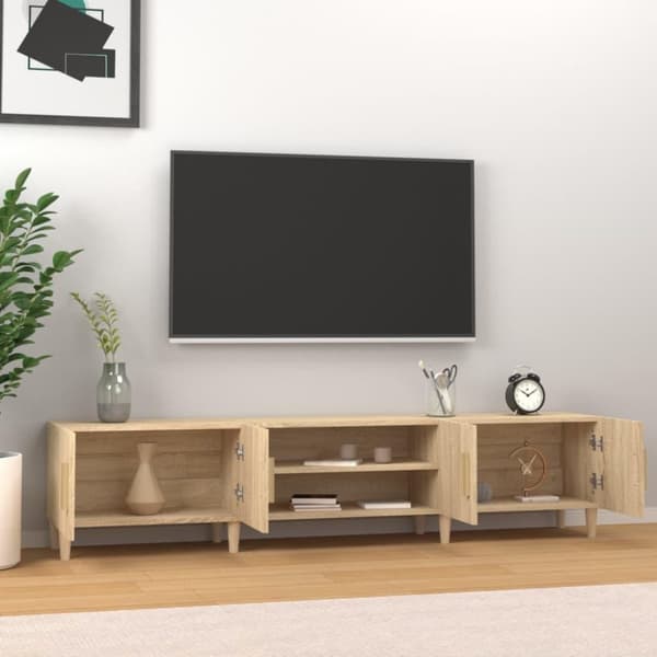 vidaXL TV-benk sonoma eik 180x31,5x40 cm konstruert tre