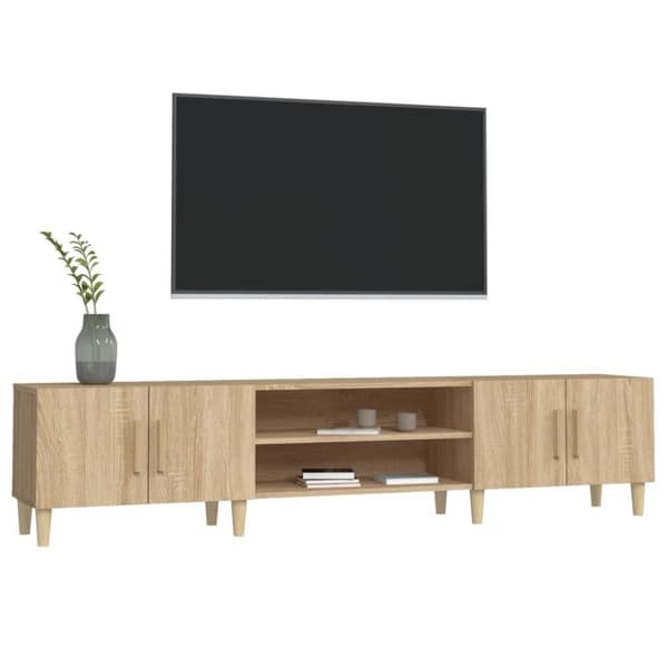 vidaXL TV-benk sonoma eik 180x31,5x40 cm konstruert tre