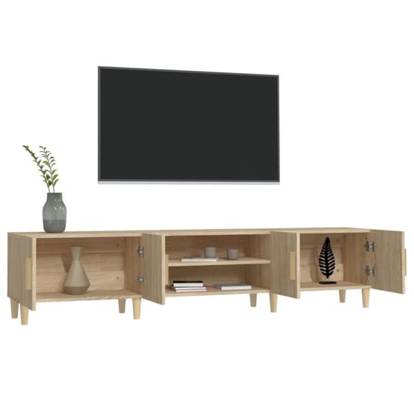 vidaXL TV-benk sonoma eik 180x31,5x40 cm konstruert tre