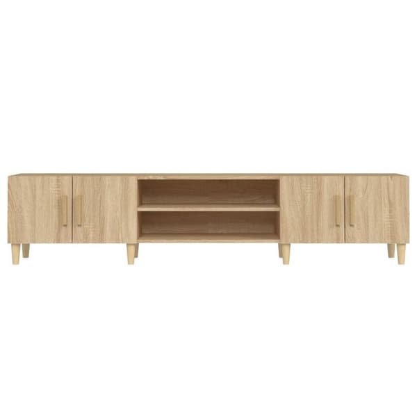 vidaXL TV-benk sonoma eik 180x31,5x40 cm konstruert tre