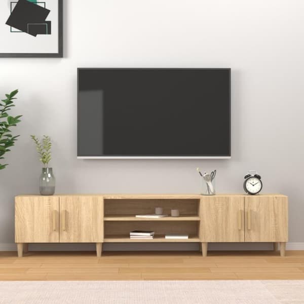 vidaXL TV-benk sonoma eik 180x31,5x40 cm konstruert tre
