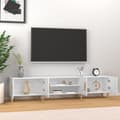 Miniatyrbilde 3 av 10: vidaXL TV-benk høyglans hvit 180x31,5x40 cm konstruert tre