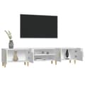 Miniatyrbilde 5 av 10: vidaXL TV-benk høyglans hvit 180x31,5x40 cm konstruert tre