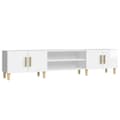 Miniatyrbilde 1 av 10: vidaXL TV-benk høyglans hvit 180x31,5x40 cm konstruert tre