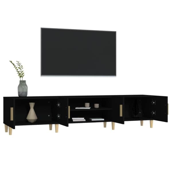 vidaXL TV-skåp svart 180x31,5x40 cm konstruerat trä