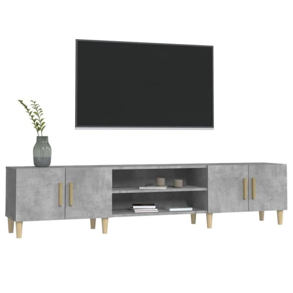 vidaXL TV-skåp betonggrå 180x31,5x40 cm konstruerat trä