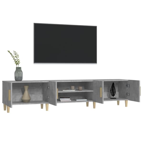vidaXL TV-skåp betonggrå 180x31,5x40 cm konstruerat trä