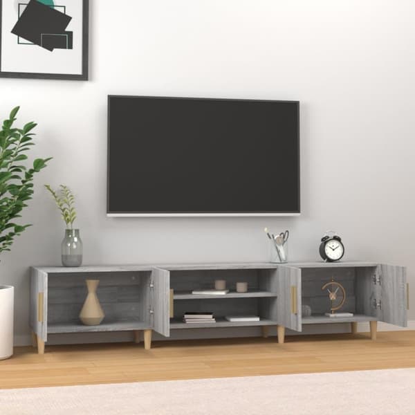 vidaXL TV-benk grå sonoma 180x31,5x40 cm konstruert tre