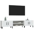 Miniatyrbilde 4 av 10: vidaXL TV-benk hvit 180x31,5x40 cm konstruert tre
