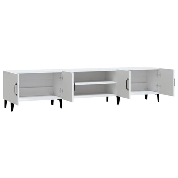 vidaXL TV-benk hvit 180x31,5x40 cm konstruert tre