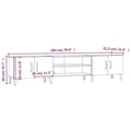 Miniatyrbilde 10 av 10: vidaXL TV-benk hvit 180x31,5x40 cm konstruert tre