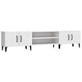 Miniatyrbilde 1 av 10: vidaXL TV-benk hvit 180x31,5x40 cm konstruert tre