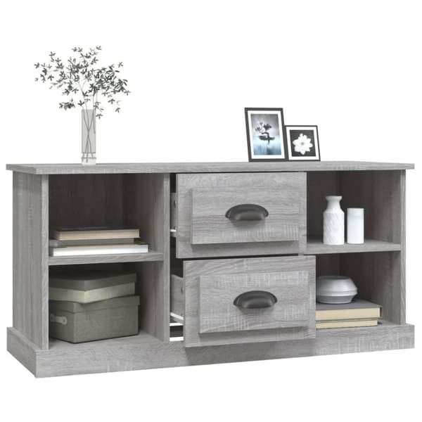 vidaXL TV-benk grå sonoma 99,5x35,5x48 cm konstruert tre