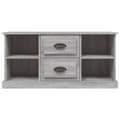 Miniatyrbilde 6 av 9: vidaXL TV-benk grå sonoma 99,5x35,5x48 cm konstruert tre