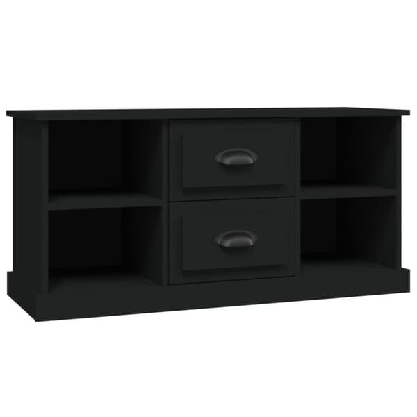 vidaXL Tv-bänk svart 99,5x35,5x48 cm konstruerat trä