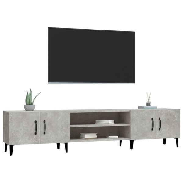 vidaXL tv-bord 180x31,5x40 cm konstrueret træ betongrå
