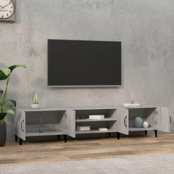 vidaXL TV-taso harmaa Sonoma 180x31,5x40 cm tekninen puu