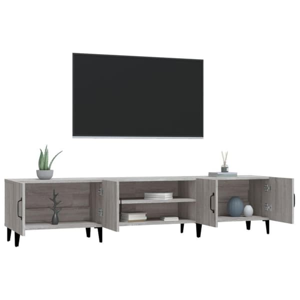vidaXL TV-taso harmaa Sonoma 180x31,5x40 cm tekninen puu