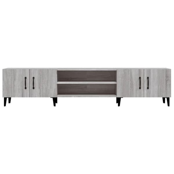 vidaXL TV-taso harmaa Sonoma 180x31,5x40 cm tekninen puu